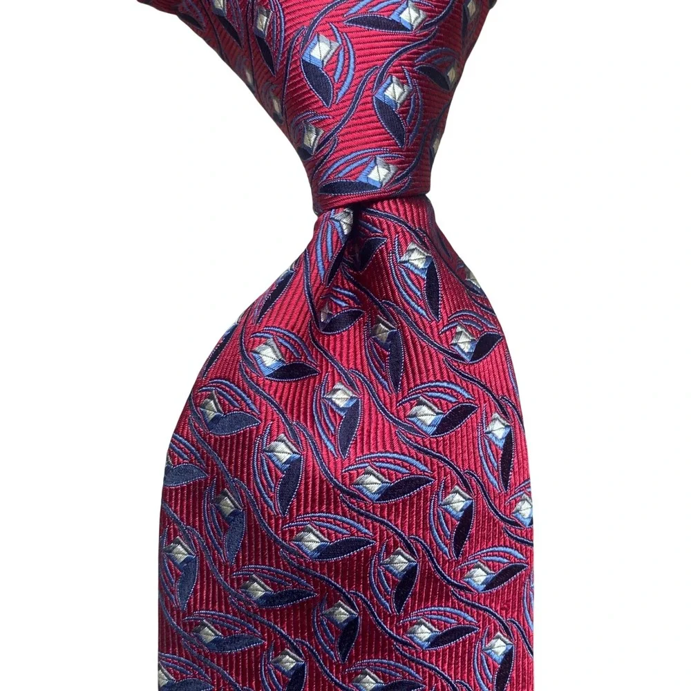 VTG Robert Talbott Tie Mens Best of Class Red Floral Silk USA NEW